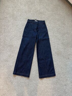 Nine West Dark Blue Wide-Leg Jeans